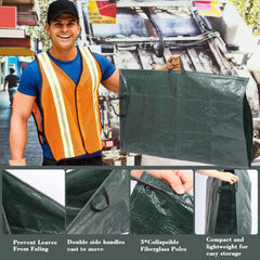 Leaf Collector, Portable Pop Up Leaf Bags, Foldable Leaf Pick Up Tools, Reusable Yard Garden Bags for Leaves Lawn Trash, Lawn and Leaf Bags With Handles